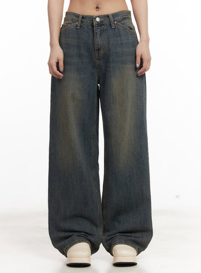 april-wide-leg-jeans-cm505 / Dark blue