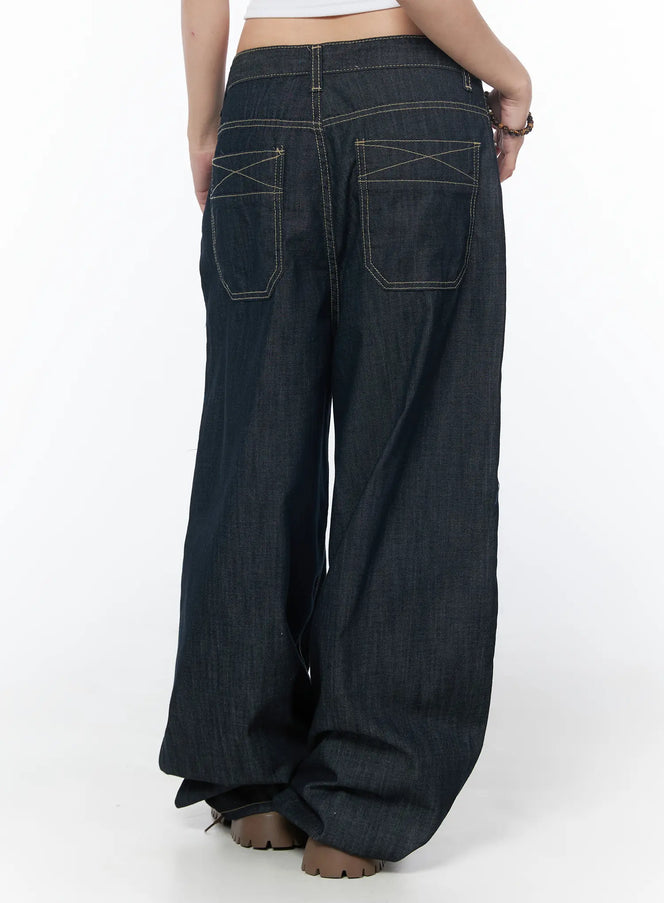 isa-loose-fit-jeans-cy529 / Dark blue