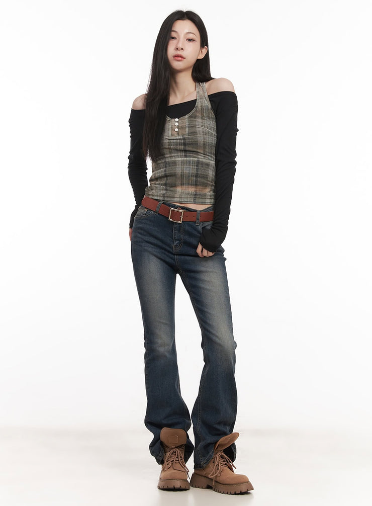 Camilla Washed Bootcut Jeans CM517