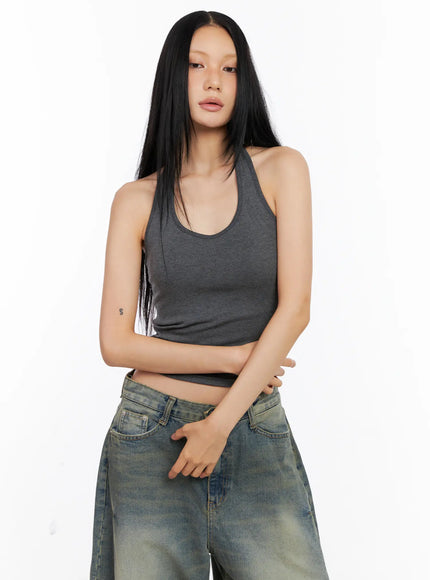 Basic Halter Crop Tank CL530