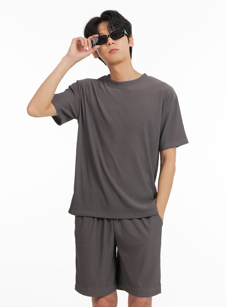 mens-everyday-round-neck-t-shirt-ia401 / Dark gray