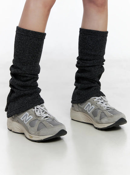 vivienne-button-melange-lef-warmers-co521 / Dark gray