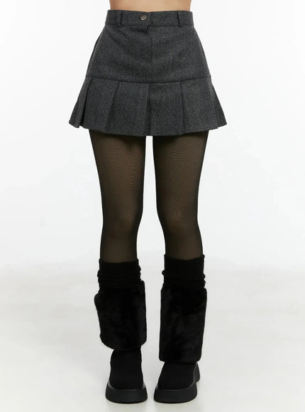 cozy-pleated-mini-skirt-id525 / Dark gray