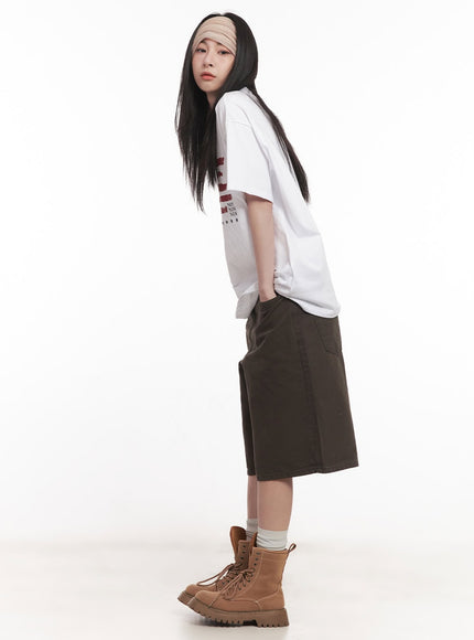 wide-fit-cotton-bermuda-shorts-cm517 / Dark gray
