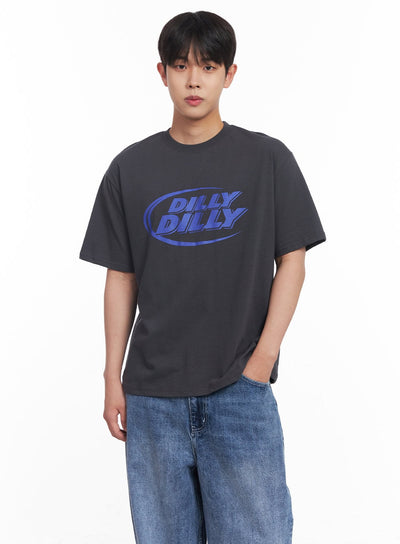 mens-dilly-graphic-t-shirt-iy522 / Dark gray