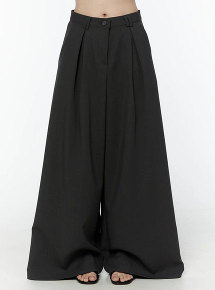 extra-wide-fit-slacks-iu503 / Dark gray