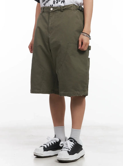 mens-wide-fit-bermuda-shorts-iu519 / Dark green