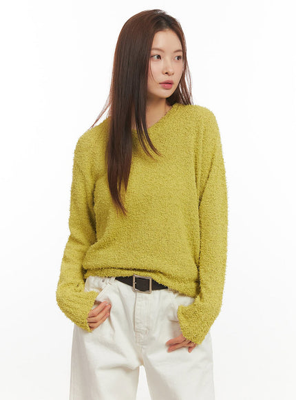 soft-touch-v-neck-sweater-im513 / Dark green