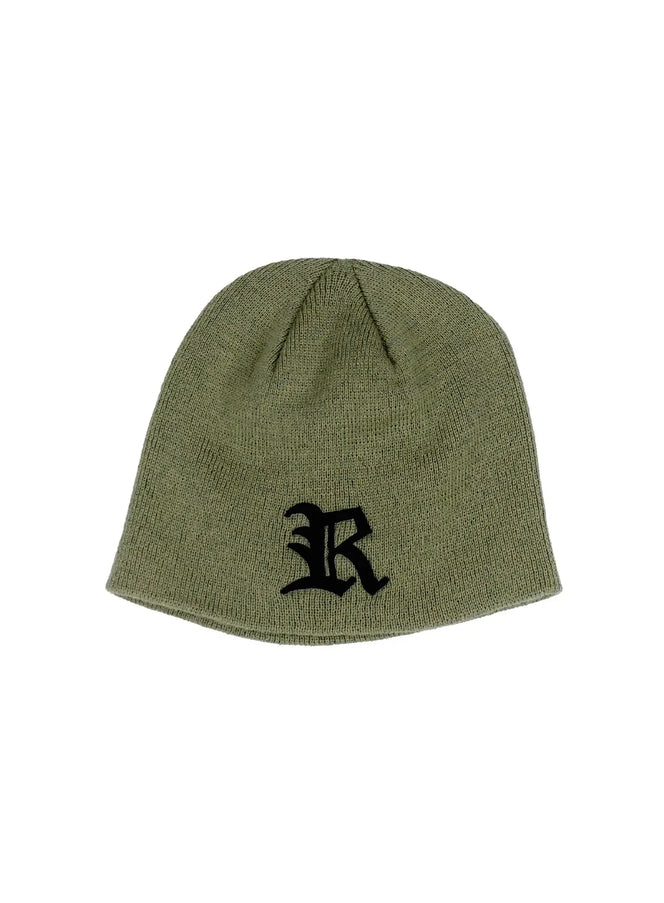 embroidered-beanie-io517 / Dark green