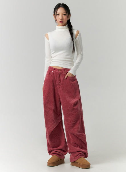 【2plan】Phase Corduroy Pintuck Pants Men's Littleton Corduroy 5-Pocket Pant