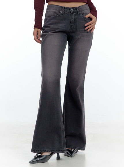 felice-purple-washed-slim-fit-bootcut-jeans-cs424 / dark purple