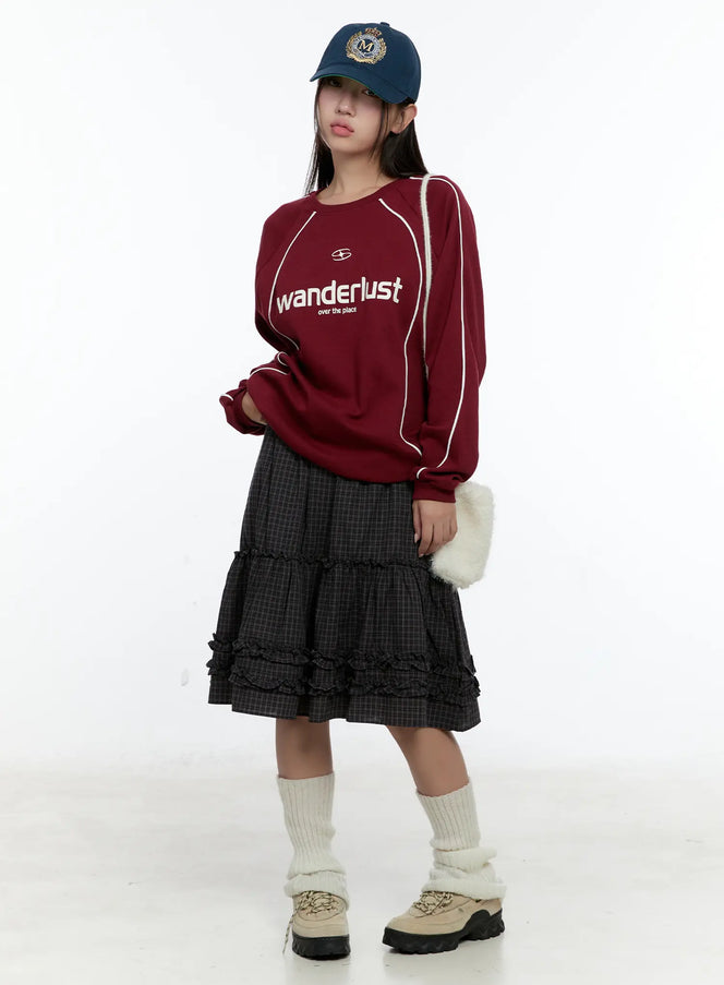 oversized-jersey-sweatshirt-cs517 / Dark red
