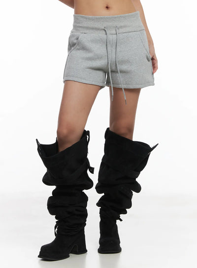 cozy-sweat-shorts-cj513 / Gray