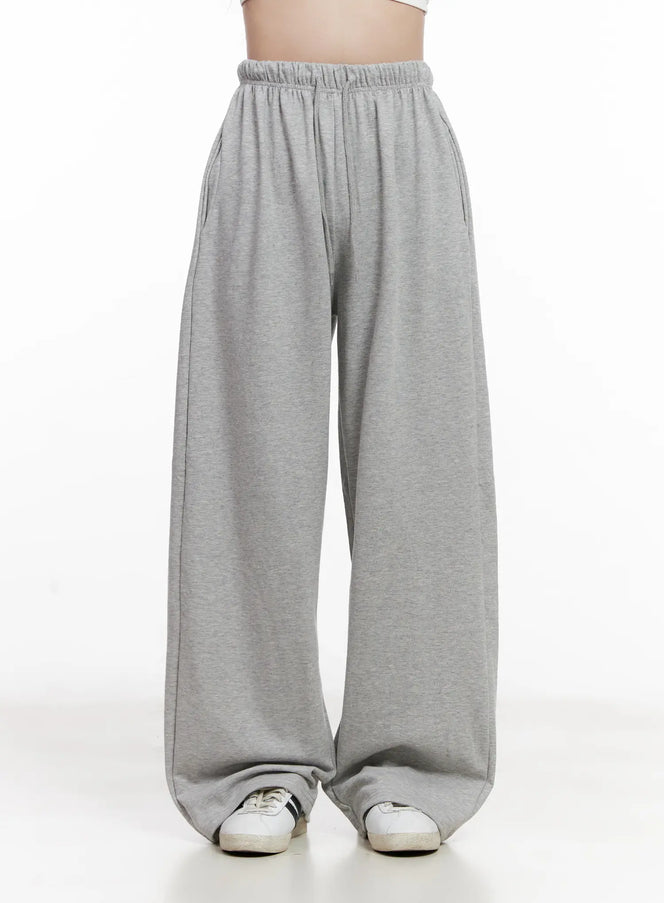 comfy-wide-leg-sweatpants-cl515 / Gray