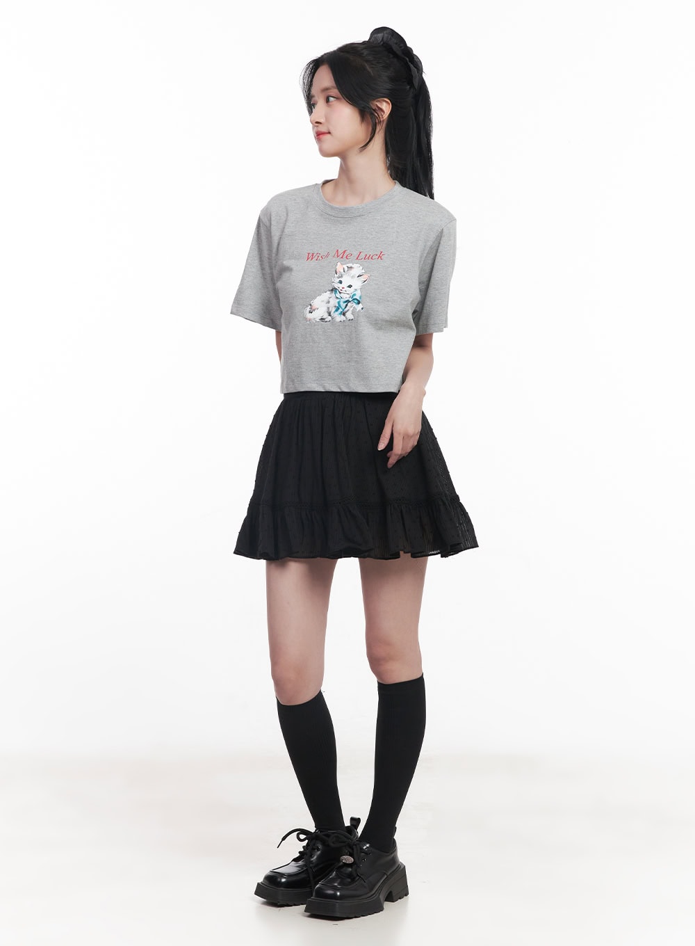 Casual Graphic Crop Top CY526 - Casual style | LEWKIN