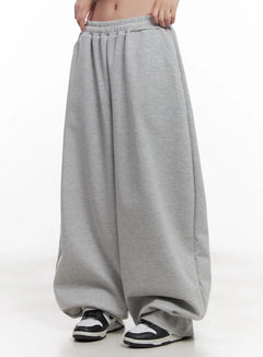 basic-wide-fit-sweatpants-cu517 / Gray