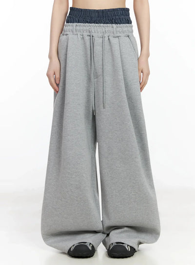 double-layer-sagging-sweatpants-im530 / Gray