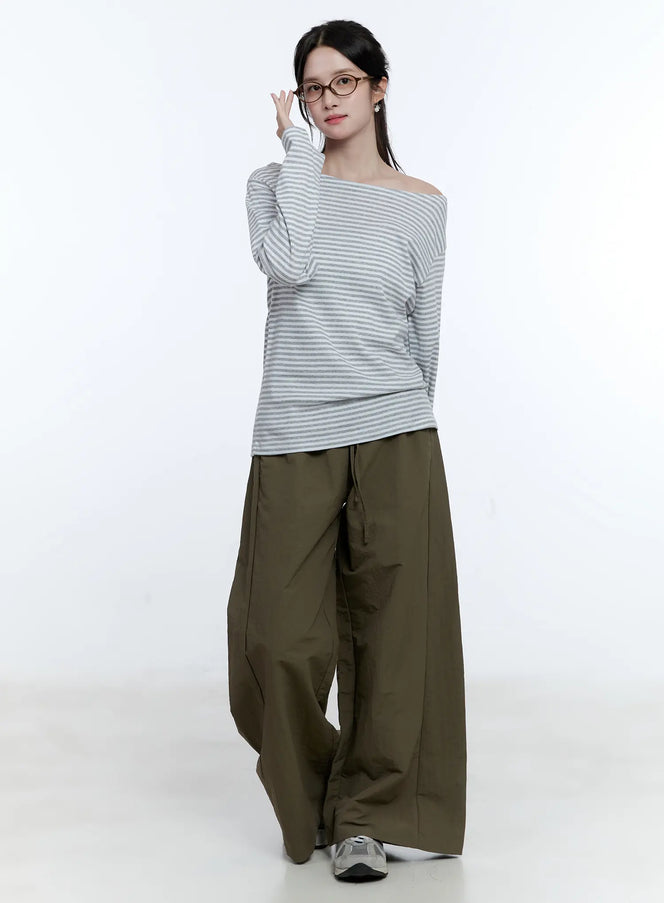 wide-boat-neck-loose-fit-top-cg513 / Gray