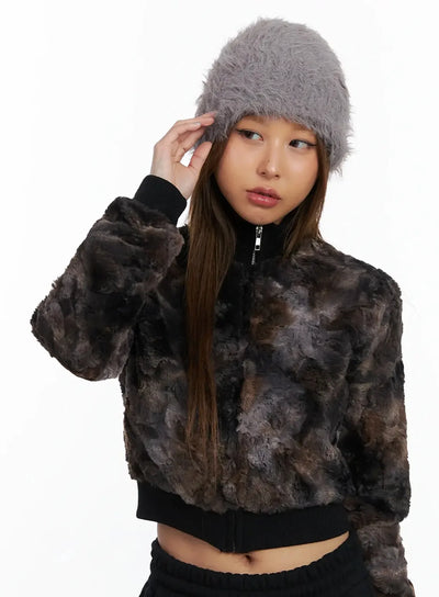 faux-fur-beanie-id503 / Gray