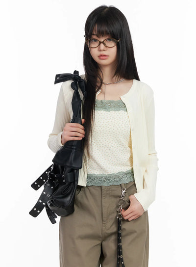 essential-long-sleeve-cardigan-cm513 / Light beige