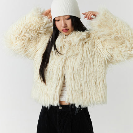 faux-fur-winter-jacket-cd322 / Light beige