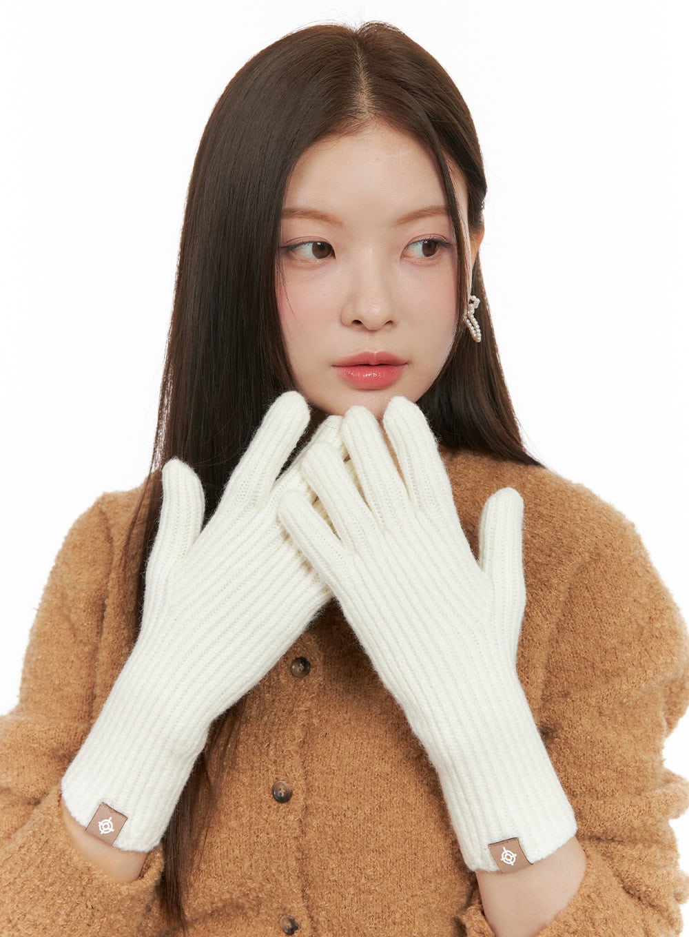 essential-knit-gloves-od412 / Light beige