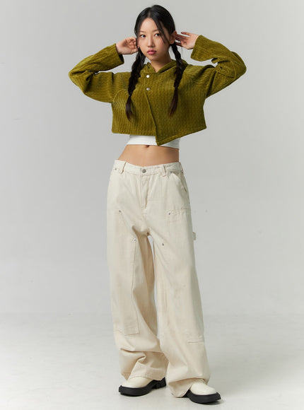 low-rise-pocket-pants-cn324 / Light beige