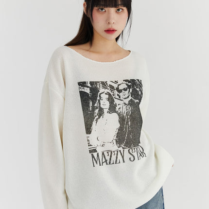 graphic-sweater-pullover-cs327 / Light beige