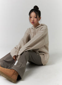 cozy-knit-hoodie-sweater-cd319 / Light beige