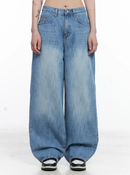 aniyah-low-rise-wide-leg-jeans-cs529 / Light blue