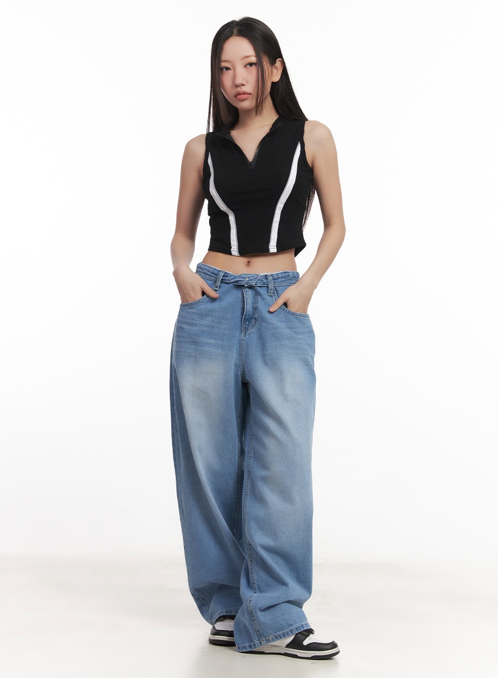 vienna-washed-wide-leg-jeans-cm531 / Light blue
