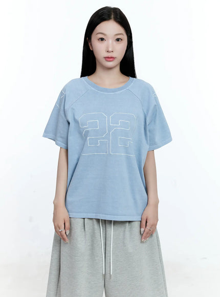 casual-raglan-cropped-tee-cg513 / Light blue