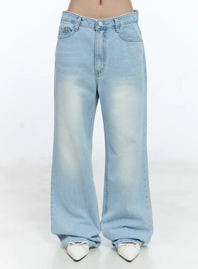 sawyer-wide-leg-washed-denim-jeans-cg512 / Light blue