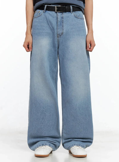 mens-light-wash-relaxed-jeans-il516 / Light blue