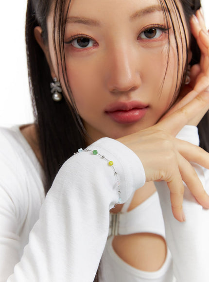 beaded-bracelet-if421 / Light gray