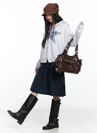 star-core-eyelet-graphic-hoodie-if505 / Light gray