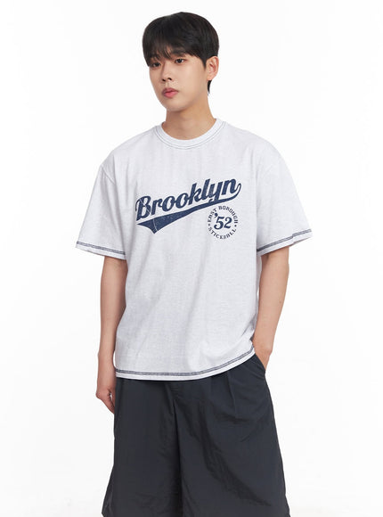mens-brooklyn-stitched-t-shirt-iy522 / Light gray