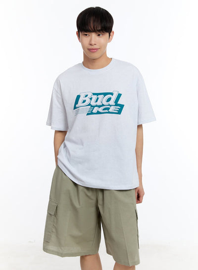 men-s-bud-ice-graphic-t-shirt-iy530 / Light gray