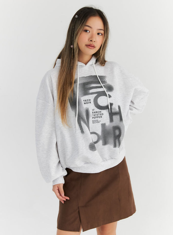 graphic-hoodie-sweatshirt-cn313 / Light gray