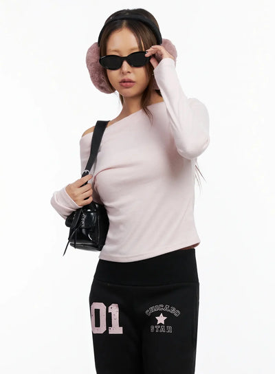 shirred-boat-neck-top-in528 / Pink