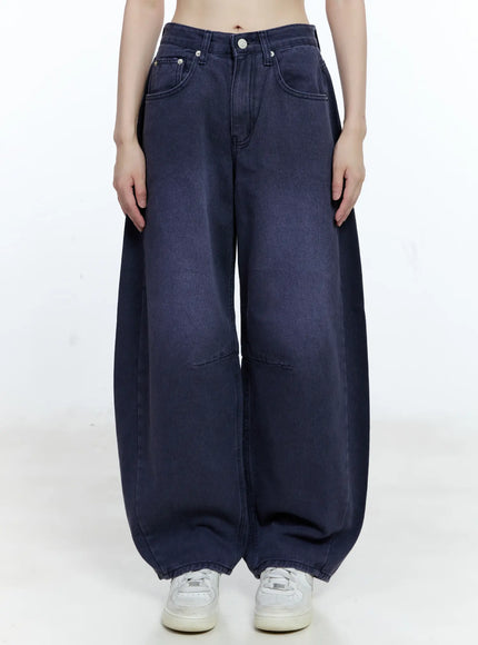 jaeyoung-washed-wide-leg-jeans-cg507 / Purple