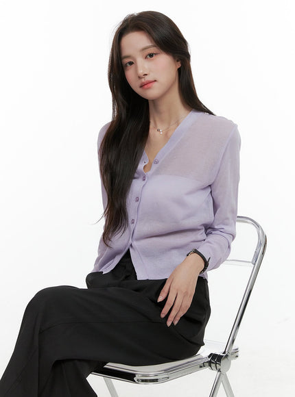 sheer-chic-cardigan-og409 / Purple