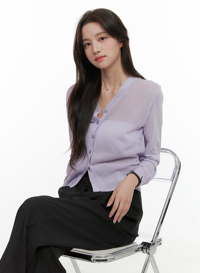 sheer-chic-cardigan-og409 / Purple