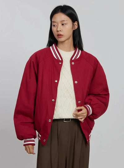 varsity-bomber-jacket-id516 / Red