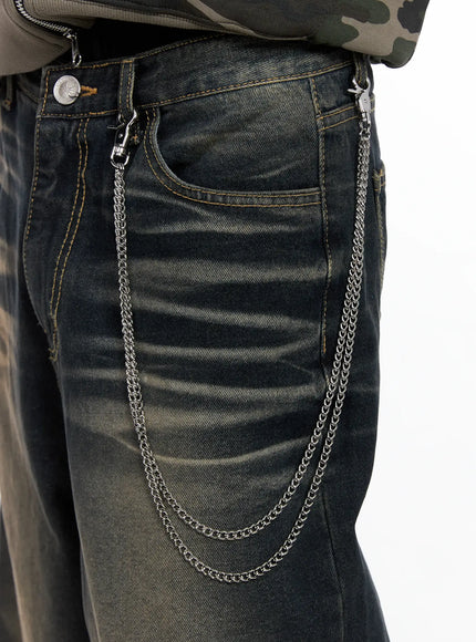 mens-layered-chain-is509 / Silver