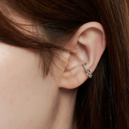 cubic-clip-on-earcuff-ig528 / Silver