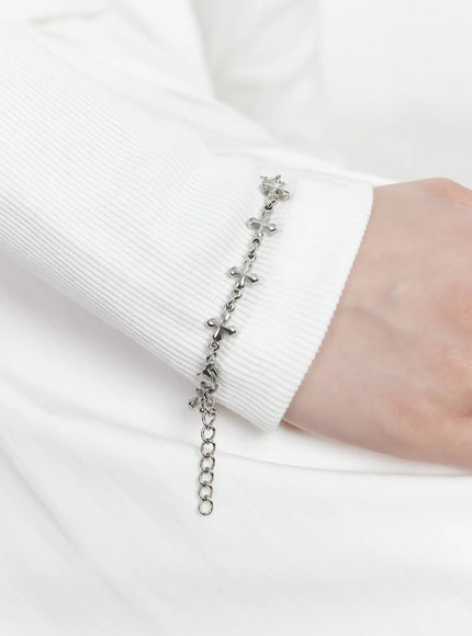 cross-chain-bracelet-cf525 / Silver