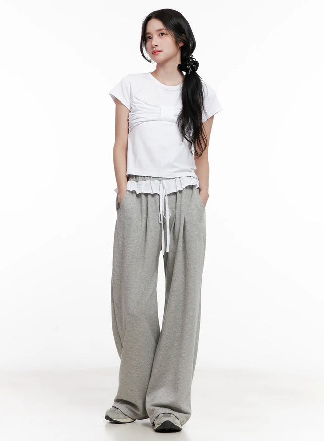 scrunched-ribbon-top-cl516 / White