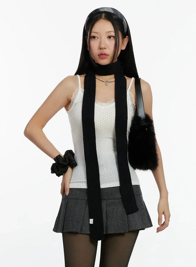 lace-dot-tank-top-id525 / White