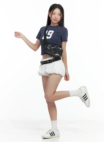 nylon-puff-balloon-shorts-cl509 / White